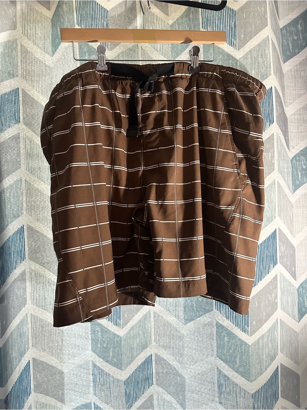 The North Face Shorts Adult XL Brown Belted Swim Trunks